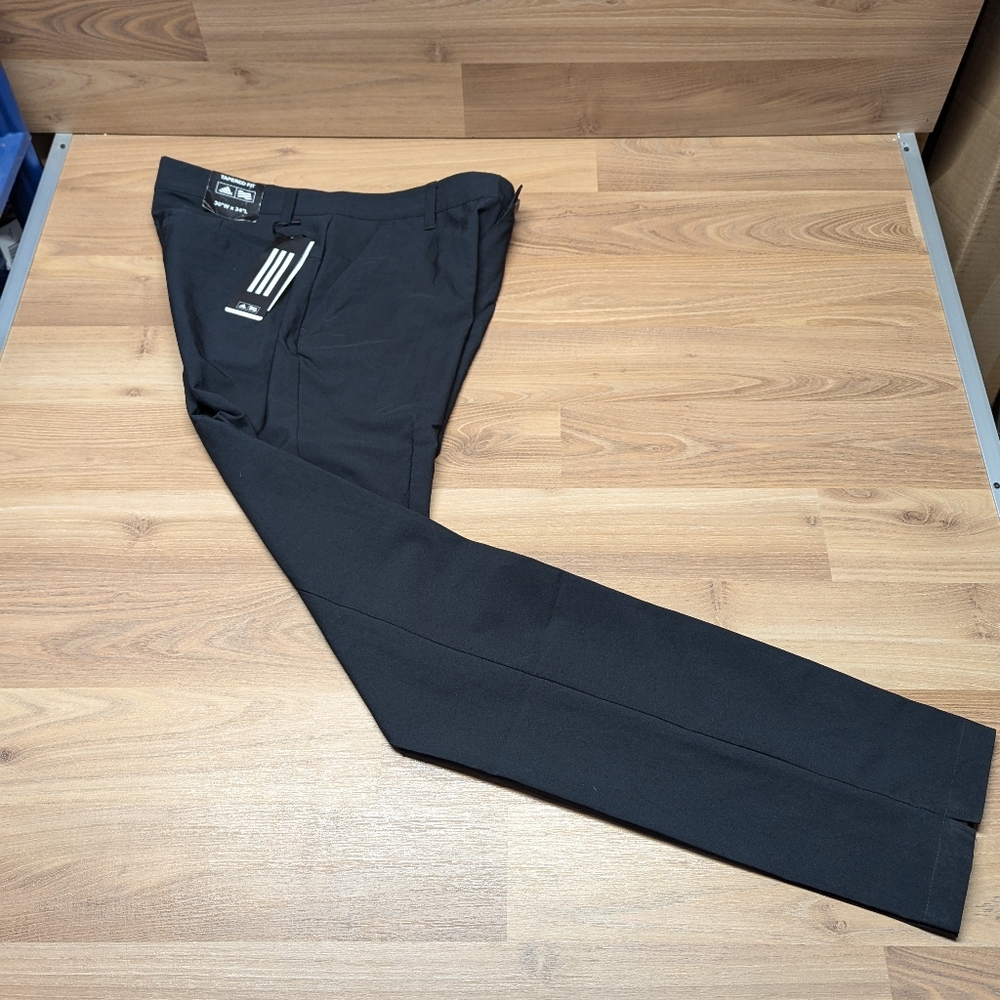 Adidas Golf Advantage Tapered Fit Flat Front Pants Black 30x34 Nwt